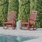 Flash Furniture Winston All-Weather Rocking Chair in Red Faux Wood, 2PK 2-JJ-C14703-RED-GG - alternate 7